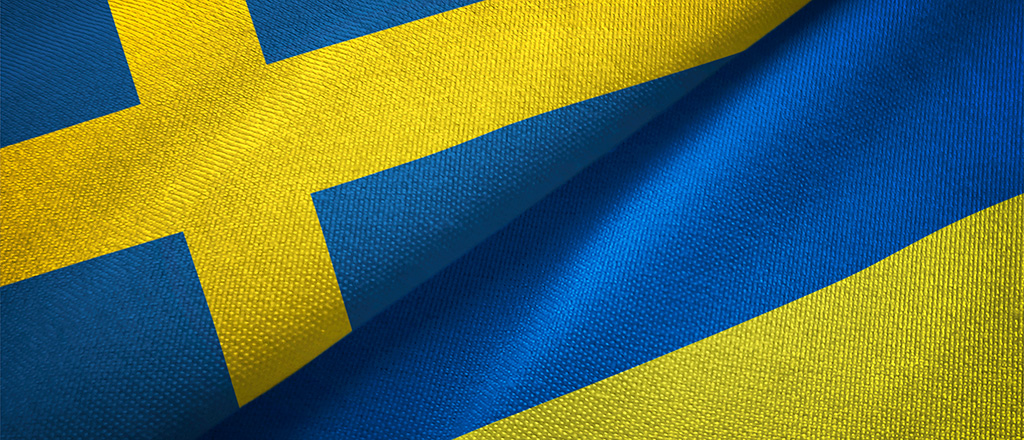 Sweden Ukraine Flags